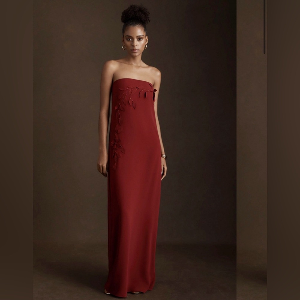 NWOT Sachin & Babi Margaux Strapless Taffeta Embellished Column Gown Size 8